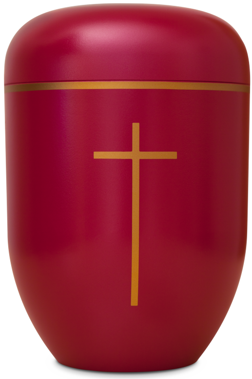 Biourne rot Kreuz und Goldband